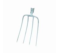 IDEAL 675-09091 Fourche à fumier 4Zk. o.St avec douille, import, argent (1 pièce)