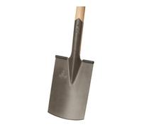 Bêche de chantier 285x185/180mm taille 2 forme jardinier avec protection de marchepied et manche en T en frêne IDEAL