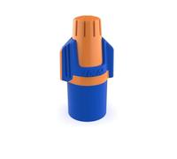 Ideal Electric Twister ProFLEX Mini (30-343) Connecteur de fil orange/bleu, boîte de 100 - Écrous métalliques compacts à visser pour 22 à 12 AWG avec prise en main confortable et jupe flexible