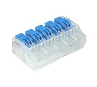 Ideal Electrical in-Sure Connecteur de fil à levier, 12 AWG, 5 ports (30-01L25), sac de 10 connecteurs détachables compacts pour fils solides et toronnés