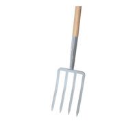 Ideal Ideal Fourche à bêcher argent 4 dents, manche en T Import Quantité:1