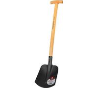 IDEAL Idealspaten Kompakt-Schaufel, Emsländer Sandschaufel, Gr. 000, 1/2 h., noir, manche en T en frêne 63 cm - 02060195