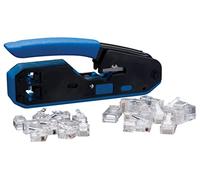 IDEAL Industries, Inc. 33-396 Kit d'outils à sertir pour câbles CAT3/5e/6, RJ-45 (8P8C) et RJ-11 (6P6C, 6P4C, 6P2C) avec 20 fiches