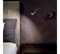 IDEAL LUX Applique murale LED Focus, noir, Chambre à coucher, Métal, Moderne, Applique Murale LED