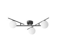 Ideal Lux ATLAS Plafonnier Globe à 3 Lumières Noir