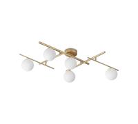 Ideal Lux ATLAS Plafonnier Globe à 5 Lumières Laiton