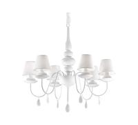 Ideal Lux BLANCHE SP6 Indoor E14 White - Ceiling Lighting (Bedroom, Children's Room, dining room, Living room, Indoor, White, iP20, Surfaced, Round)