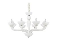 Ideal Lux CASANOVA SP8 intérieur E14 Blanc Éclairage de Plafond - lampe (salon, intérieur, blanc, iP20, brossé, blanc)