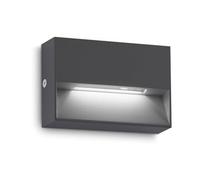 Ideal Lux DEDRA Applique Murale Extérieure LED Intégrée Rectangulaire Anthracite 160Lm 3000K IP65