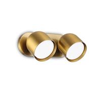 Ideal Lux Spot de plafond DODO double 2 lumières en laiton