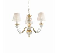 Ideal Lux FLORA SP3 Lampe à suspension, Résine, Blanc antique