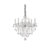 Ideal Lux FLORIAN SP6 E14 Chrome - Ceiling Lighting (Living room, chrome, iP20, Surfaced, Glass, Metal, Classic)
