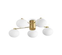 Ideal Lux HERMES Plafonnier Globe 5 Lumières 60cm Laiton, IDL316697