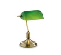 Ideal Lux LAWYER TL1 lampe de table E27 Incandescent Laiton, Vert