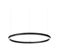Ideal Lux ORACLE Slim DALI Dimmable Round 70cm Plafonnier LED Intégré Noir, 3000K
