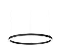 Ideal Lux ORACLE Slim DALI Dimmable Round 90cm Plafonnier LED Intégré Noir, 3000K
