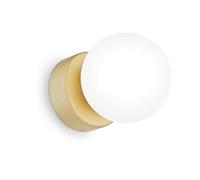 Ideal Lux PERLAGE Applique Laiton, Avec Abat-jour En Verre