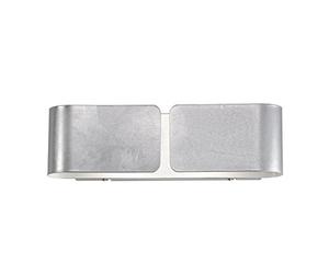 Ideal Lux petite Applique AP2 idéale pour utilisation intérieure E27 éclairage mural argenté - éclairage mural (Surfacé, 2 ampoules, E27, iP20, argenté)