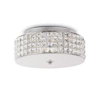 Ideal Lux ROMA PL4 G9 40 W Chrome - Ceiling Lighting (Living room, chrome, iP20, Surfaced, Round, Metal)