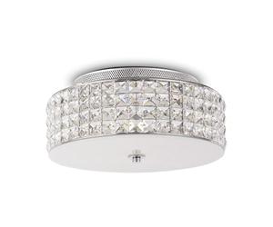 Ideal Lux ROMA PL4 G9 40 W Chrome - Ceiling Lighting (Living room, chrome, iP20, Surfaced, Round, Metal)