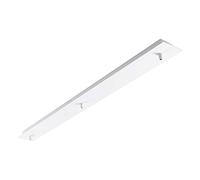 Rosace de plafond en métal pour 3 suspensions (blanc)