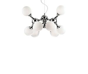 Idéal Lux SP9 Intérieur E14 Nodi de plafond - lampe (Salon salle à manger, chrome, IP20, brossé, autour, chrome, métal)