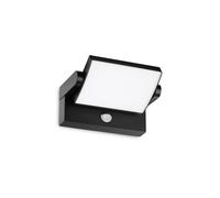 Eclairage mural Ideal Lux SWIPE Applique murale extérieure à détecteur de mouvement LED noir, 3000K, IP54