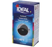 IDEAL Teinture tissus liquide Mini 13 – 40 ml + dose fixateur 50 g – Noir