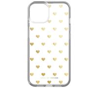 iDeal of Sweden iDeal of Sweden Coque arrière Mirror iPhone 14 / 13 Golden Hearts Dorée