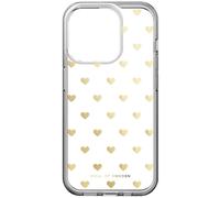 iDeal of Sweden iDeal of Sweden Coque arrière Mirror iPhone 15 Pro Golden Hearts Dorée