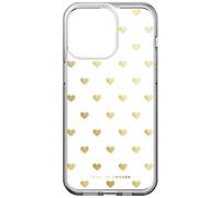 iDeal of Sweden iDeal of Sweden Coque arrière Mirror iPhone 15 Pro Max Golden Hearts Dorée