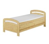 Idéal pour les personnes âgées, lit extra haut en pin massif 90x200 avec literie 60.43-09M