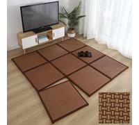 Idéal pour une chambre, Matelas tatami traditionnel japonais,Matelas tatami pliable, une chambre d'amis ou un espace de méditation,Tapis de sol pliable, matelas d'été respirant en rotin naturel(C,60*1