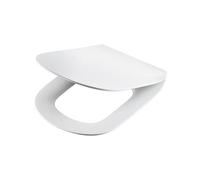 Ideal Standard Tesi Abattant WC, Forme en D, Siège de toilettes avec frein de chute et option de libération rapide, en duroplast robuste - Blanc (370x450x45 mm)