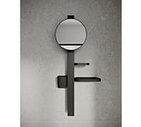 Ideal Standard Alu+ Beauty Bar S700 BD589XG avec étagères et miroir 200mm, noir soie