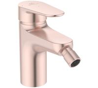 Ideal Standard - Alu+ Mélangeur de bidet, 115 mm projection de jet, Redresseur de flux, économie d'eau, technologie Blue Start, système FirmaFlow, éléments de base en aluminium, Rosé
