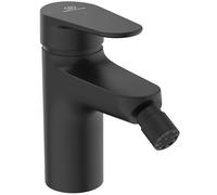 Ideal Standard - Alu+ Mélangeur de bidet, 115 mm projection de jet, Redresseur de flux, économie d'eau, technologie Blue Start, système FirmaFlow, éléments de base en aluminium, Noir mat