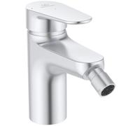 Ideal Standard - Alu+ Mélangeur de bidet, 115 mm projection de jet, Redresseur de flux, technologie Blue Start, système FirmaFlow, Silver