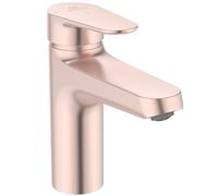 Ideal Standard - Alu+ Mélangeur de lavabo, 120 mm projection de jet, Redresseur de flux, économie d'eau, technologie Blue Start, système FirmaFlow, éléments de base en aluminium, Rosé