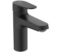 Ideal Standard - Alu+ Mélangeur de lavabo, 120 mm projection de jet, Redresseur de flux, technologie Blue Start, système FirmaFlow, Noir mat
