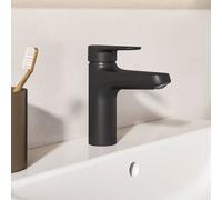 Mitigeur lavabo Ideal Standard Alu+ BE130XG saillie 120 mm, BlueStart, avec garniture de vidage , Silk Noir