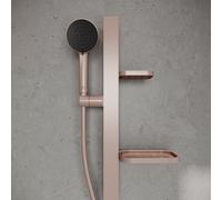 Ideal Standard Alu+ Set de douche avec barre et tablette, 2 jets, BD586RO,