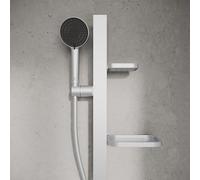 Ideal Standard Alu+ Set de douche avec barre et tablette, 2 jets, BD586SI,
