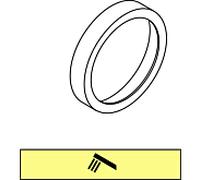 Ideal Standard anneau Ideal Standard DEA, avec symbole douchette A860855AA modules de robinetterie, chrome