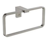 Ideal Standard Anneau porte-serviettes Conca T4502GN carré, acier inoxydable
