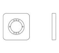 Rosace Ideal Standard Archimodule 1 trou 83x83 mm A1540AA
