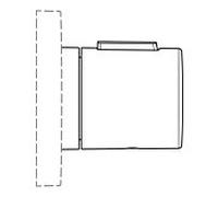 Ideal Standard Archimodule poignée entrée d'A1547AA montant, chromé, métal