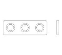 Ideal Standard Archimodule rosette 3 trous A1542AA 83 x 249 mm chromé,