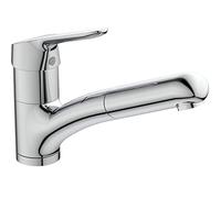 Ideal Standard Mitigeur cuisine BC143AA Ceraflex monocommande à poser, douchette orientable Chromé