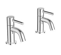 Ideal Standard BC187AA Robinets piliers de Bain en céramique, Chrome, Bath Pillar Taps